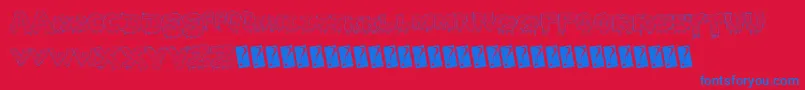 Gunkyick Font – Blue Fonts on Red Background