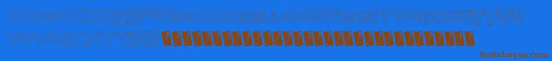 Gunkyick Font – Brown Fonts on Blue Background