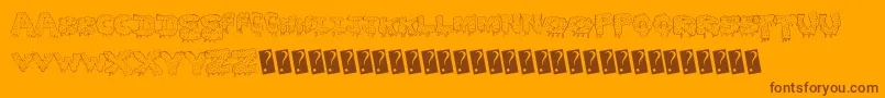 Gunkyick Font – Brown Fonts on Orange Background