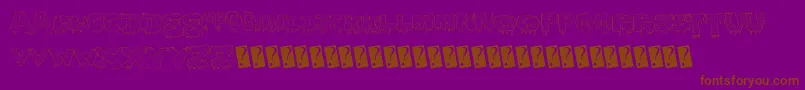 Gunkyick Font – Brown Fonts on Purple Background