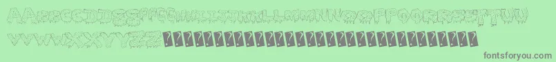 Gunkyick Font – Gray Fonts on Green Background