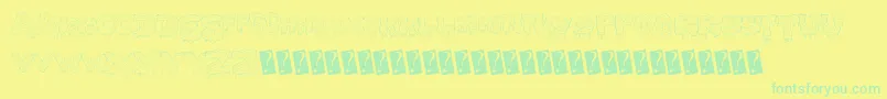 Gunkyick-Schriftart – Grüne Schriften auf gelbem Hintergrund