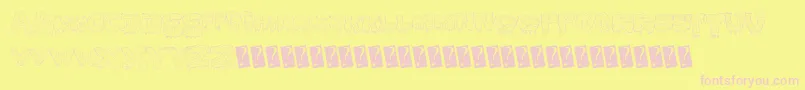 Gunkyick-Schriftart – Rosa Schriften auf gelbem Hintergrund