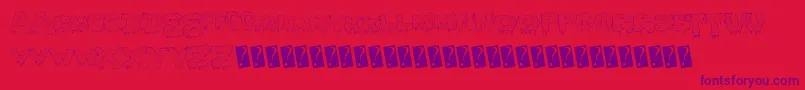 Gunkyick-Schriftart – Violette Schriften auf rotem Hintergrund