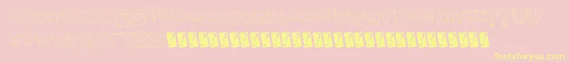 Gunkyick Font – Yellow Fonts on Pink Background