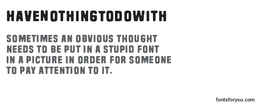 HaveNothingToDoWith Font