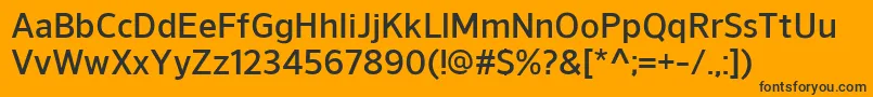 NuorderDemibold Font – Black Fonts on Orange Background