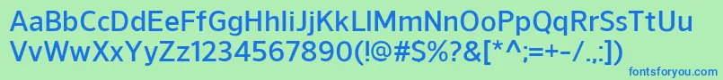 NuorderDemibold Font – Blue Fonts on Green Background