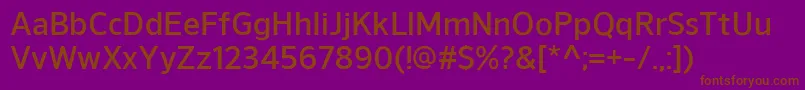 NuorderDemibold Font – Brown Fonts on Purple Background