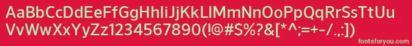 NuorderDemibold Font – Green Fonts on Red Background
