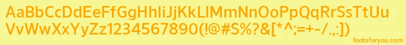 NuorderDemibold Font – Orange Fonts on Yellow Background