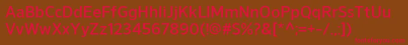 NuorderDemibold Font – Red Fonts on Brown Background