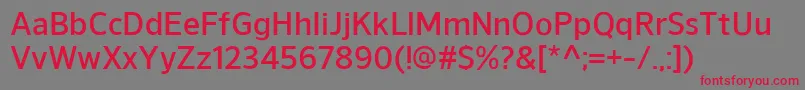 NuorderDemibold Font – Red Fonts on Gray Background