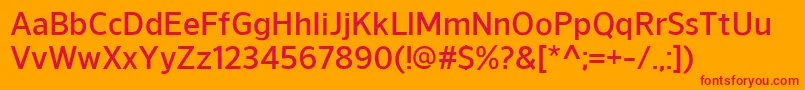 NuorderDemibold Font – Red Fonts on Orange Background