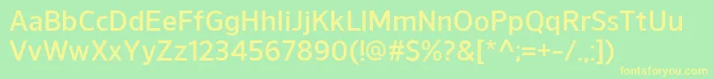 NuorderDemibold Font – Yellow Fonts on Green Background