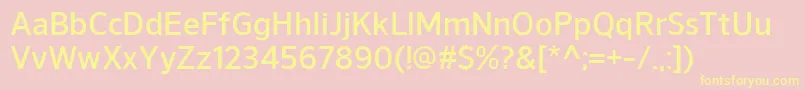 NuorderDemibold Font – Yellow Fonts on Pink Background