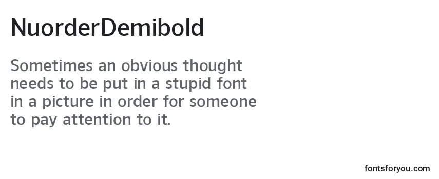 NuorderDemibold Font
