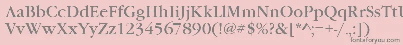 Gourmand Font – Gray Fonts on Pink Background
