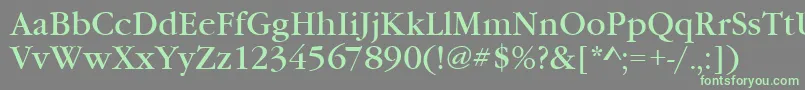 Gourmand Font – Green Fonts on Gray Background