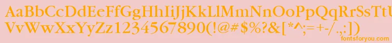 Gourmand Font – Orange Fonts on Pink Background