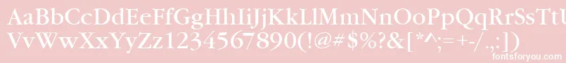 Gourmand Font – White Fonts on Pink Background