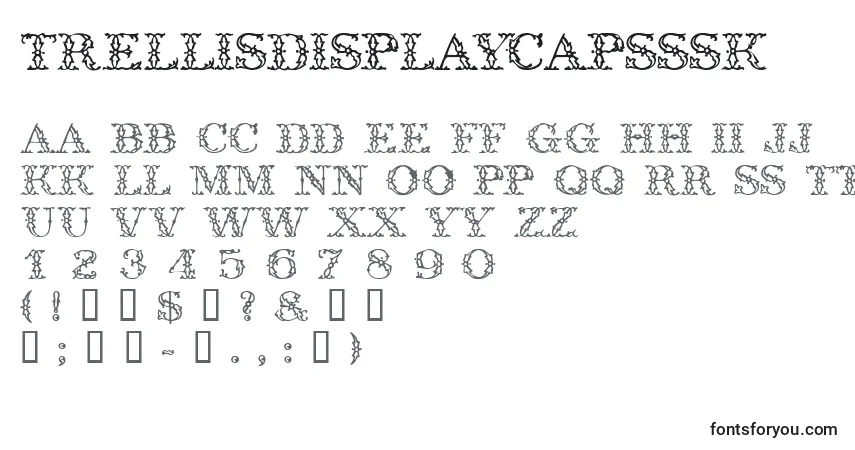 A fonte Trellisdisplaycapsssk – alfabeto, números, caracteres especiais