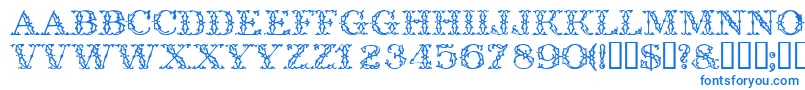 Trellisdisplaycapsssk Font – Blue Fonts on White Background