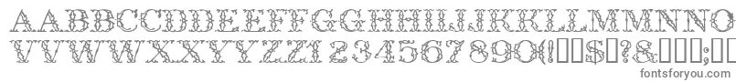 Trellisdisplaycapsssk Font – Gray Fonts on White Background