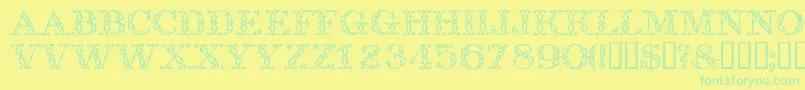 Więcej informacji o czcionce Trellisdisplaycapsssk Czcionka Trellisdisplaycapsssk – zielone czcionki na żółtym tle
