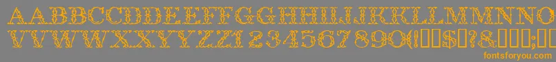 Trellisdisplaycapsssk Font – Orange Fonts on Gray Background