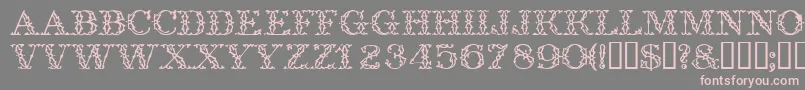 Trellisdisplaycapsssk Font – Pink Fonts on Gray Background