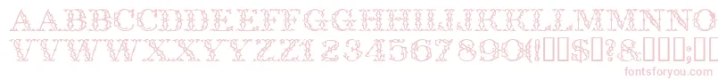 Trellisdisplaycapsssk Font – Pink Fonts on White Background