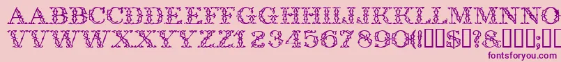Trellisdisplaycapsssk Font – Purple Fonts on Pink Background