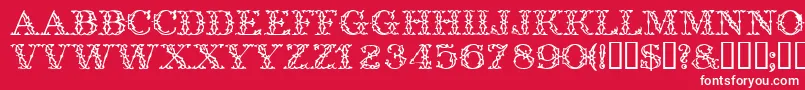 Trellisdisplaycapsssk Font – White Fonts on Red Background