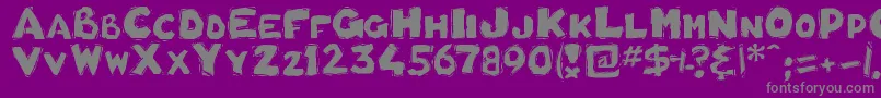 Lisätietoja BohB-fontista BohB-fontti – harmaat kirjasimet violetilla taustalla