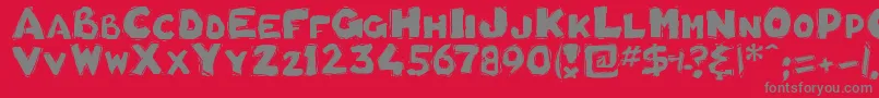 BohB Font – Gray Fonts on Red Background