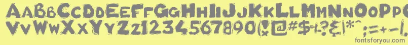 BohB Font – Gray Fonts on Yellow Background