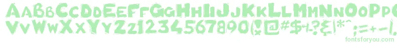 BohB Font – Green Fonts on White Background