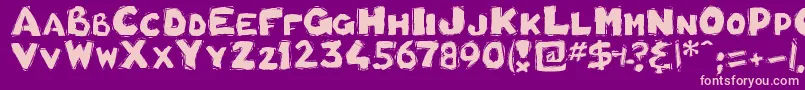 BohB Font – Pink Fonts on Purple Background