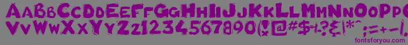 BohB Font – Purple Fonts on Gray Background