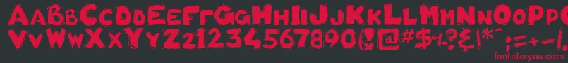 BohB Font – Red Fonts on Black Background