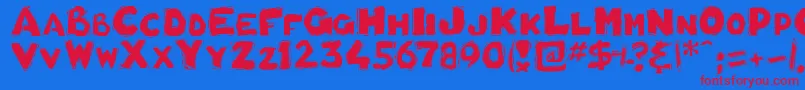 BohB Font – Red Fonts on Blue Background