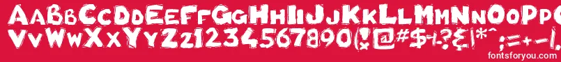 フォントBohB – 赤い背景に白い文字