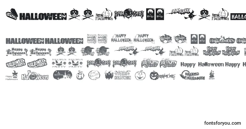 Шрифт HalloweenLogo – алфавит, цифры, специальные символы