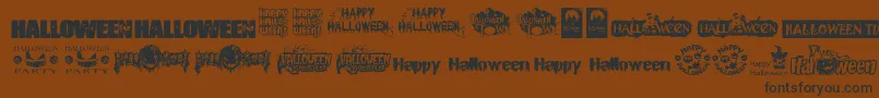 HalloweenLogo Font – Black Fonts on Brown Background