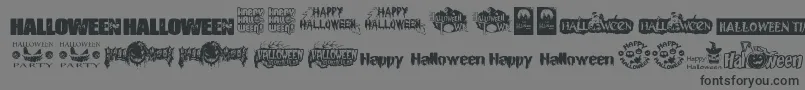 HalloweenLogo Font – Black Fonts on Gray Background