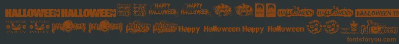 Подробнее о шрифте HalloweenLogo Шрифт HalloweenLogo – коричневые шрифты на чёрном фоне