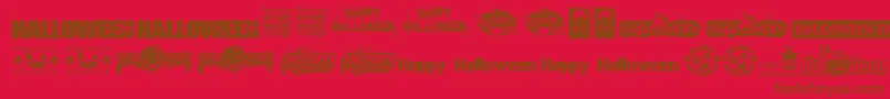 HalloweenLogo Font – Brown Fonts on Red Background