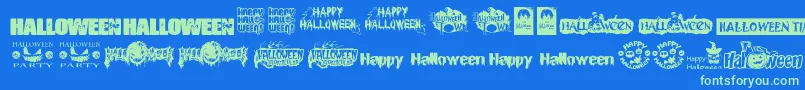 Más sobre la fuente HalloweenLogo fuente HalloweenLogo – Fuentes Verdes Sobre Fondo Azul