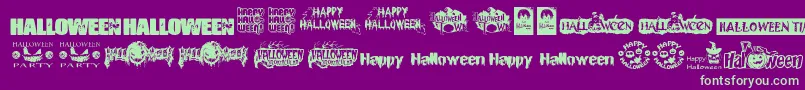 HalloweenLogo Font – Green Fonts on Purple Background